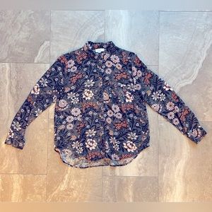 Loft Outlet floral long sleeve button up women’s large shirt